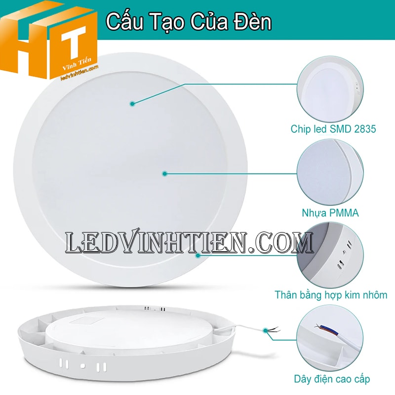 Đèn ốp trần tròn 24w ánh sáng 3000K