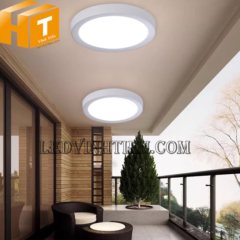 Đèn led ốp trần 24w lắp đặt ngoài ban công