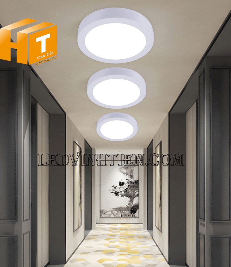 Đèn led ốp trần nổi tròn 24W chiếu sang lối đi ở khách sạn