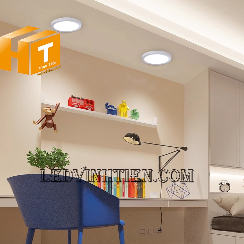 Đèn led ốp trần nổi tròn công suất 24W ánh sáng trắng, vàng, trung tính