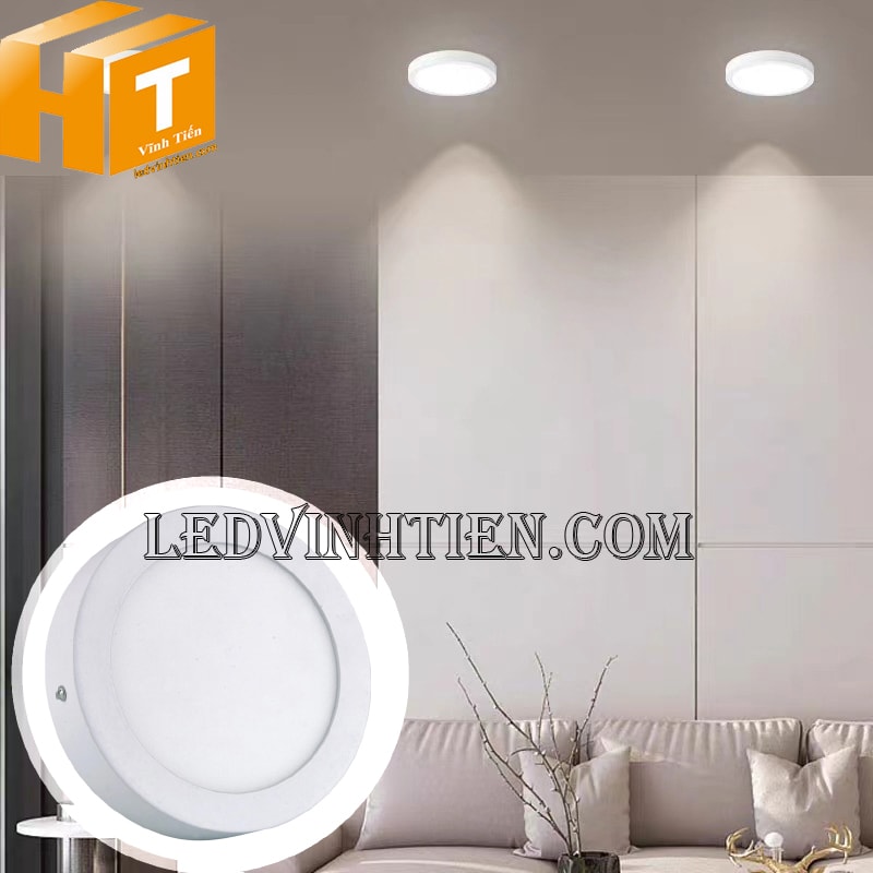 Đèn led ốp nổi tròn 6w 3 màu chiếu sáng văn phòng
