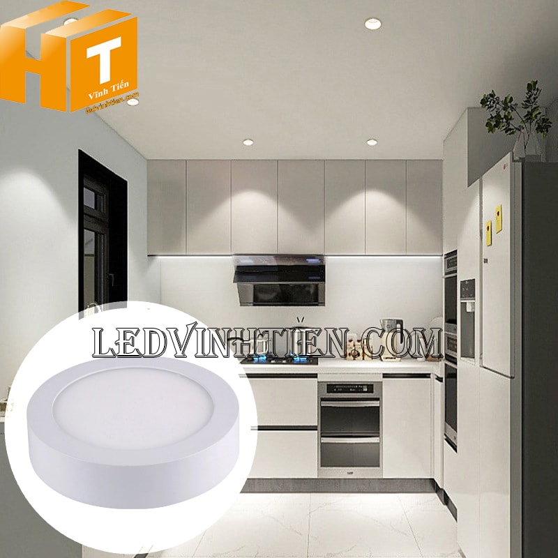 Đèn ốp nổi tròn 6w 3 màu tiết kiệm điện chiếu sáng nhà bếp