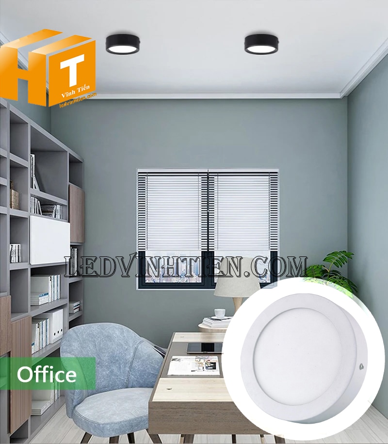 Đèn led ốp trần 6w tròn chiếu sáng văn phòng