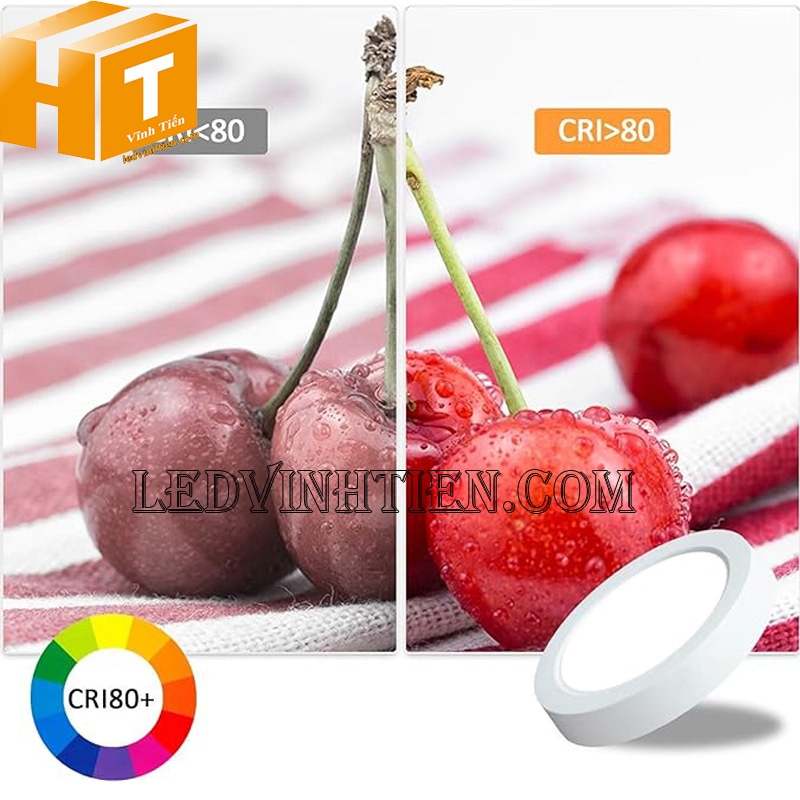 Đèn led ốp trần tròn 6w ánh sáng trung thực