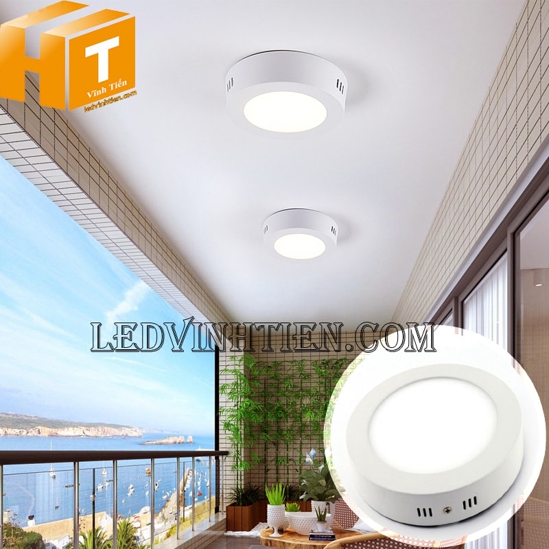 Đèn led ốp trần 6w tròn chiếu sáng ban công