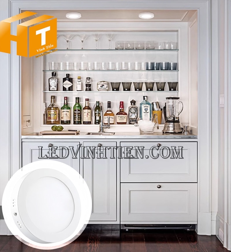 Đèn led ốp trần nổi tròn 6W chiếu sáng tủ rượu