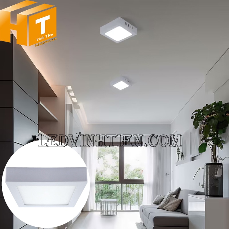 Đèn ốp nổi tròn 12w 3 màu giá rẻ dùng cho phòng khách