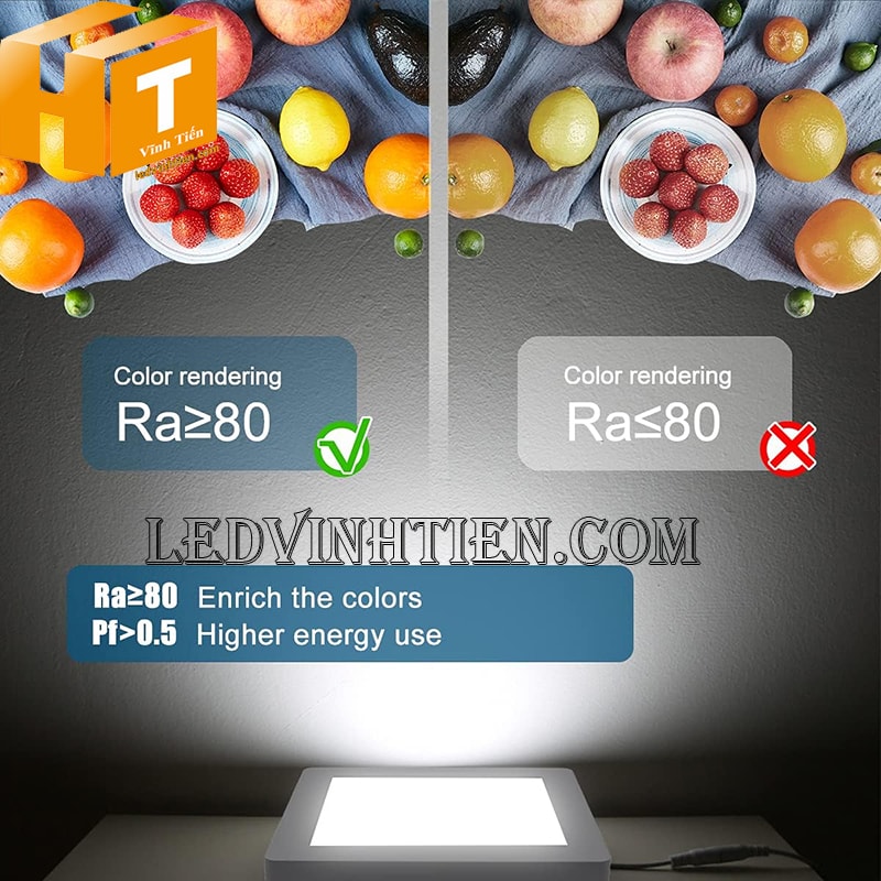 Đèn ốp nổi vuông 12w màu trắng siêu sáng