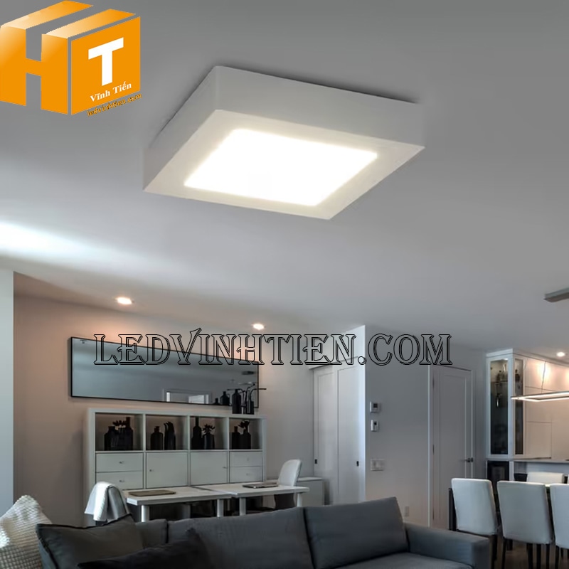!Đèn led ốp nổi vuông 12w ánh sáng trung tính chiếu sáng phòng khách