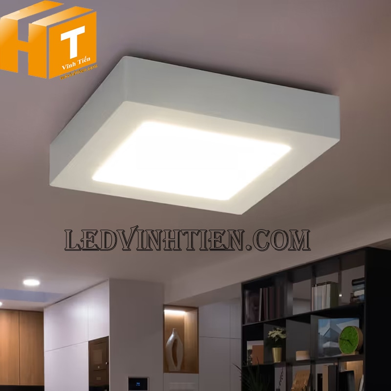 Đèn led ốp nối vuông 12w màu trung tính dùng cho phòng làm việc