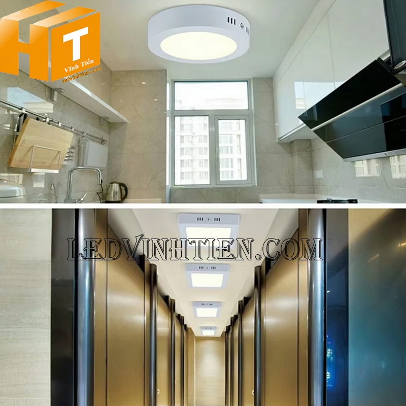 Đèn led ốp trần vuông 12w màu trung tính tại HCM dùng để chiếu sáng nhà bếp, nhà vệ sinh