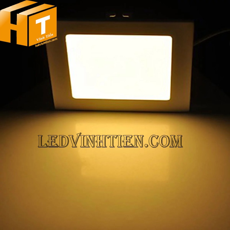 Đèn led ốp trần 12w vuông ánh sáng vàng