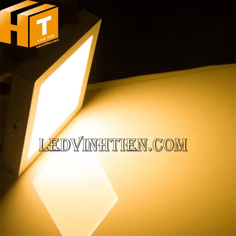 Đèn led ốp trần vuông 12w ánh sáng vàng