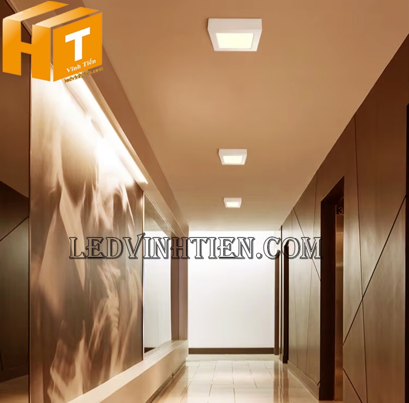 Đèn led ốp trần vuông 12w dùng cho lối đi