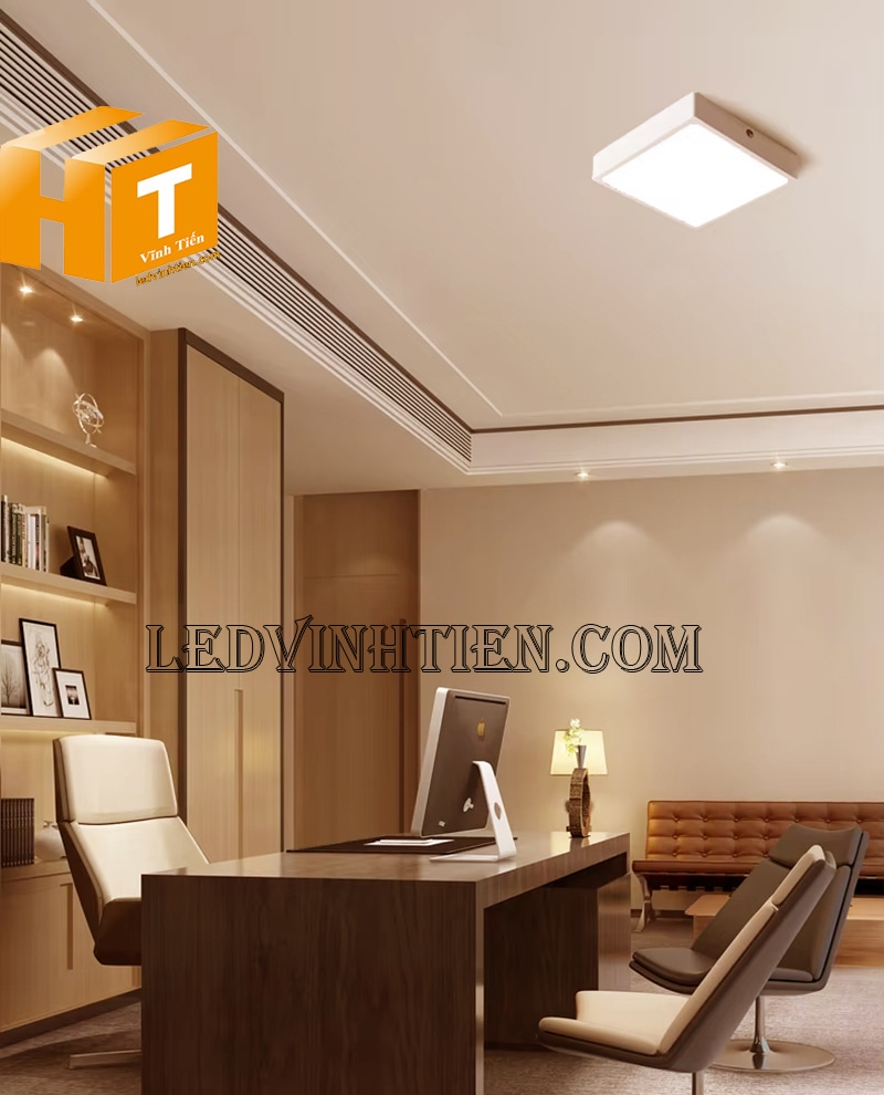 Đèn led ốp trần vuông 12w dùng cho văn phòng