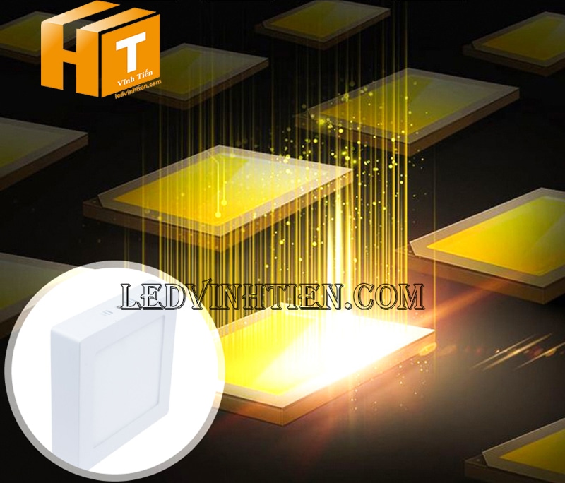 Đèn ốp nổi vuông 12w màu vàng siêu sáng