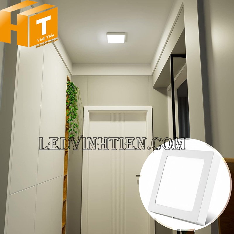 Đèn led ốp trần tròn 18w 3 chế độ màu chiếu sáng lối đi