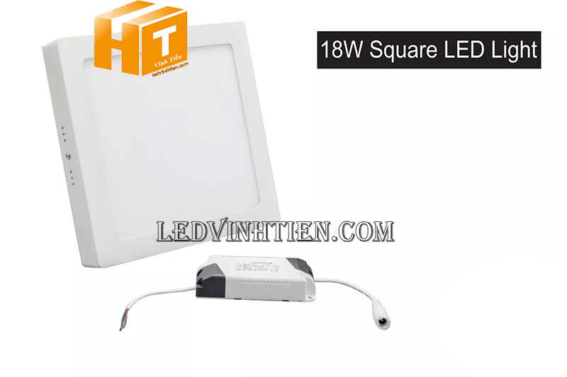 Đèn led ốp trần nổi vuông 18w