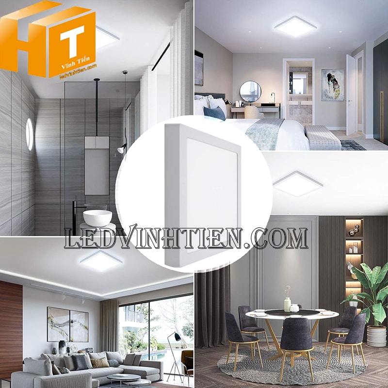 Đèn ốp trần 300x300 3 chế độ màu chiếu sáng nhà vệ sinh