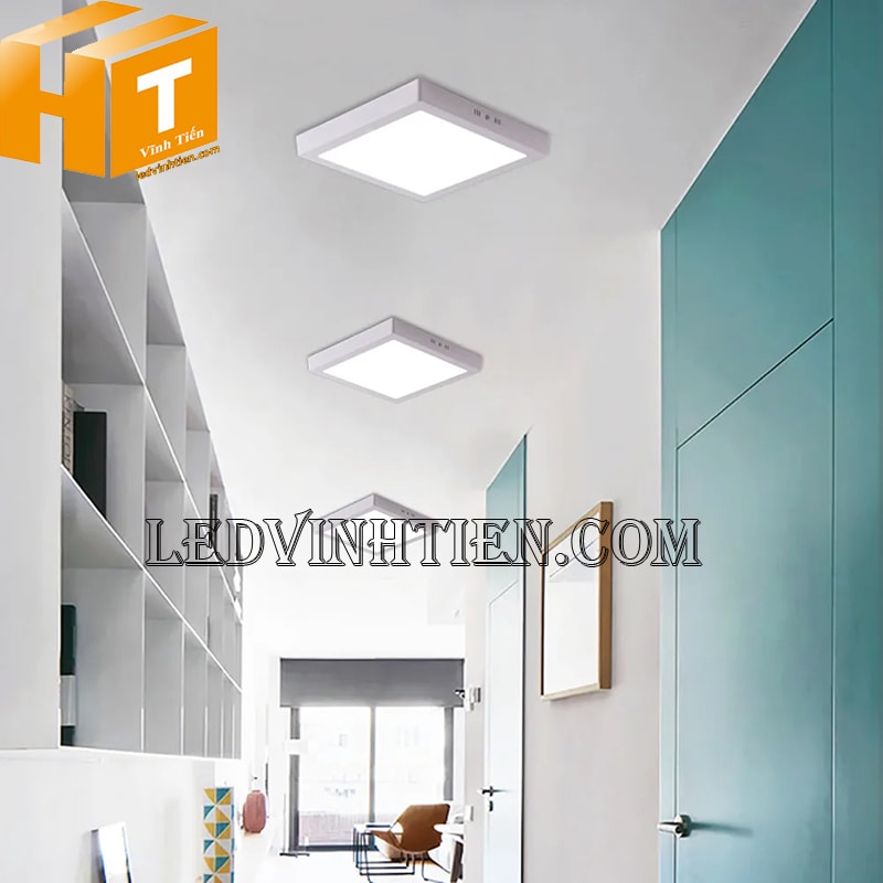 Đèn led ốp trần 24w vuông ánh sáng trắng chiếu sáng lối đi