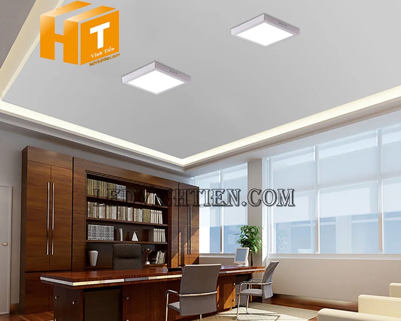 Đèn led ốp trần 24w vuông chiếu sáng phòng làm việc