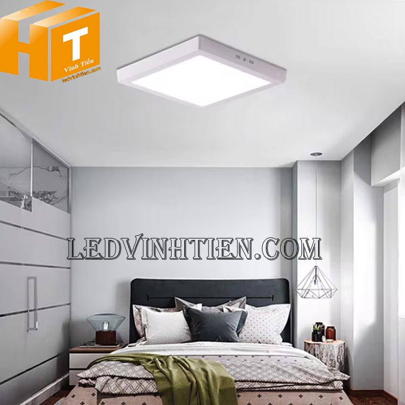 Đèn led ốp trần vuông 24w màu trắng siêu sáng dùng cho phòng ngủ