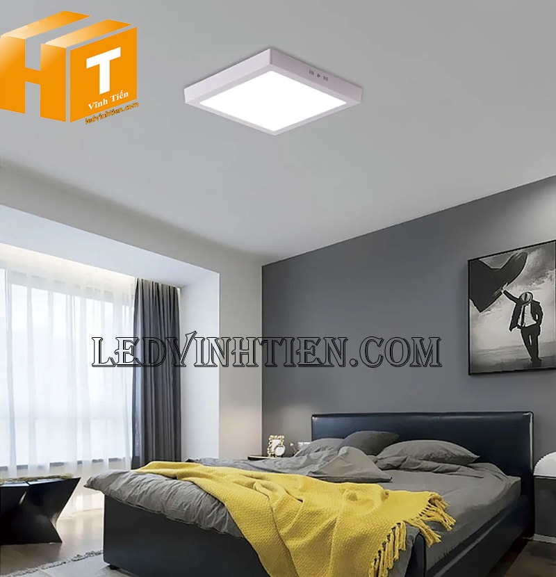 Đèn ốp trần 24w vuông ánh sáng trắng dùng cho phong thư giản, nghỉ ngơi