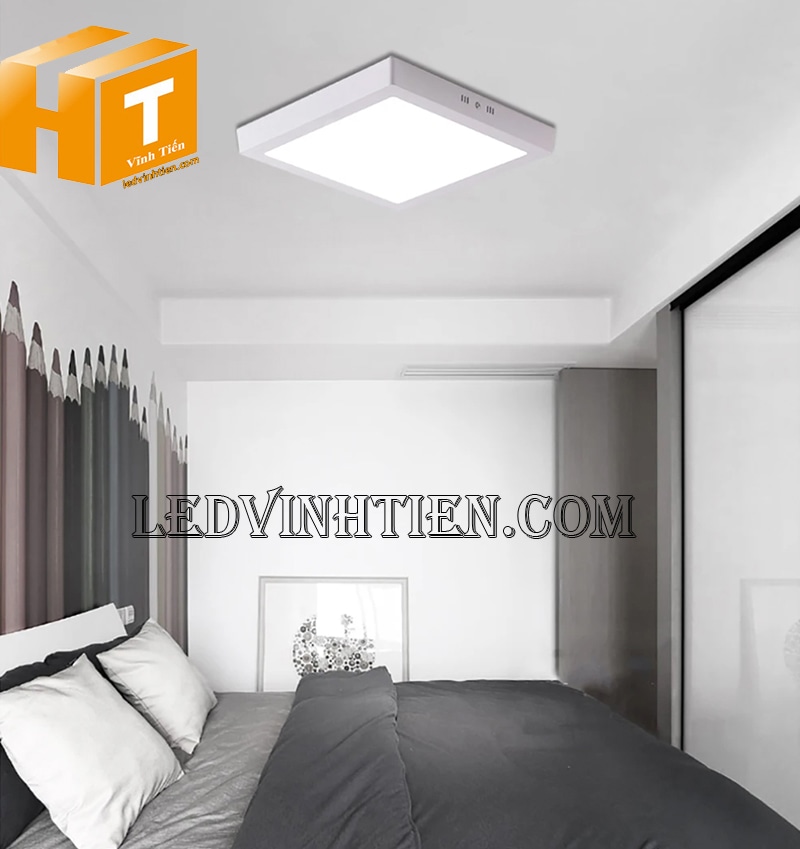 Đèn led ốp trần vuông 24W chiêu sáng phòng ngủ