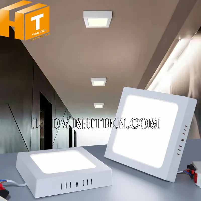 Đèn led ốp nổi vuông 3 màu