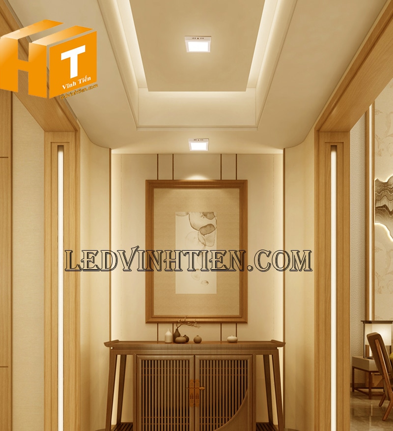 Đèn led ốp nổi 6w vuông màu vàng chiếu sáng nội thất nhà hàng