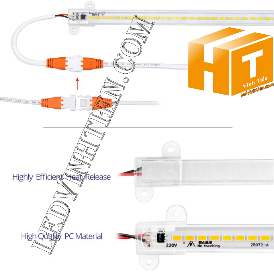 Led thanh nhôm 220V 5730 chip đôi loại tốt, giá rẻ, siêu sáng, samsung, ánh sáng trắng, vàng