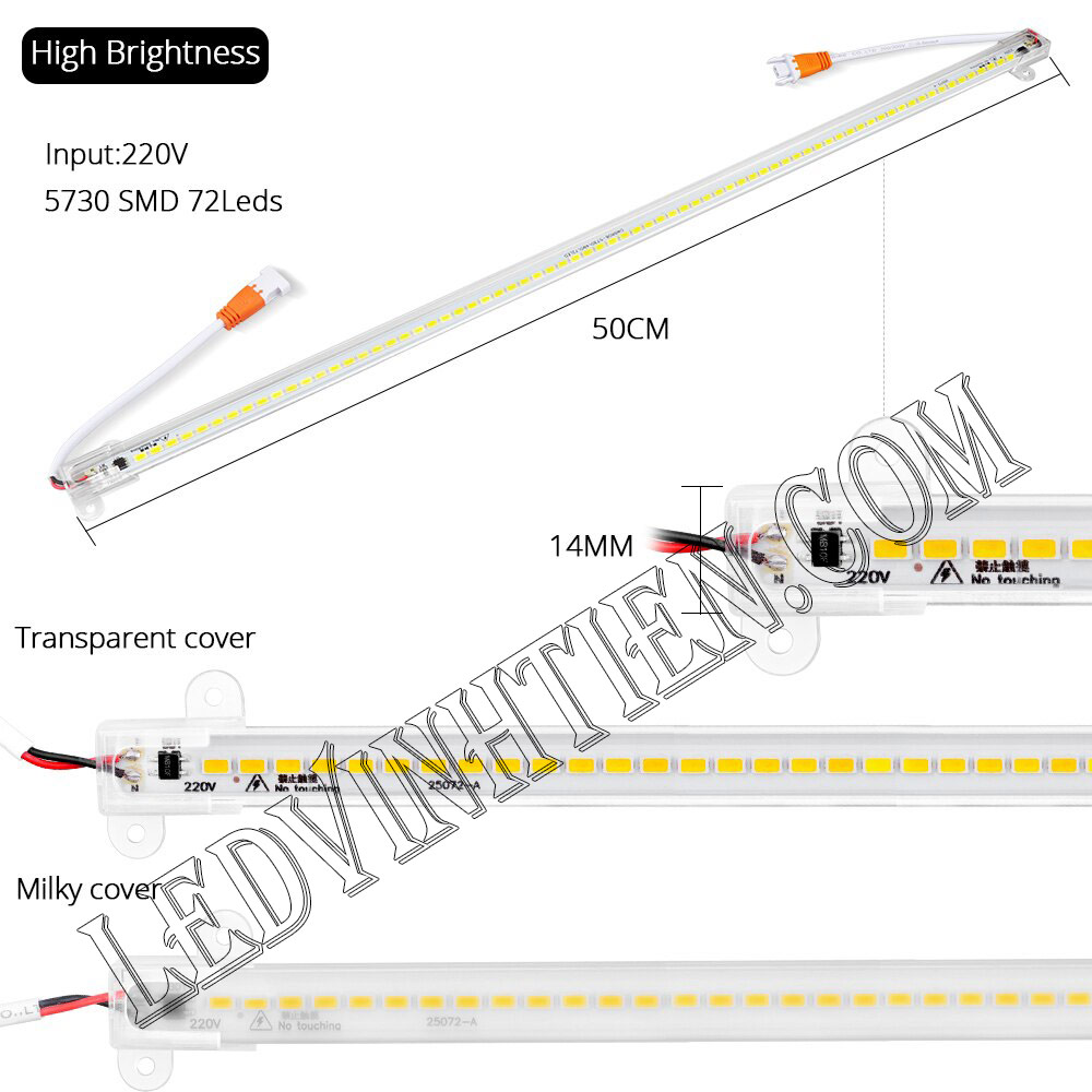 Led thanh nhôm 220V 5730 chip đôi loại tốt, giá rẻ, siêu sáng, samsung, ánh sáng trắng, vàng