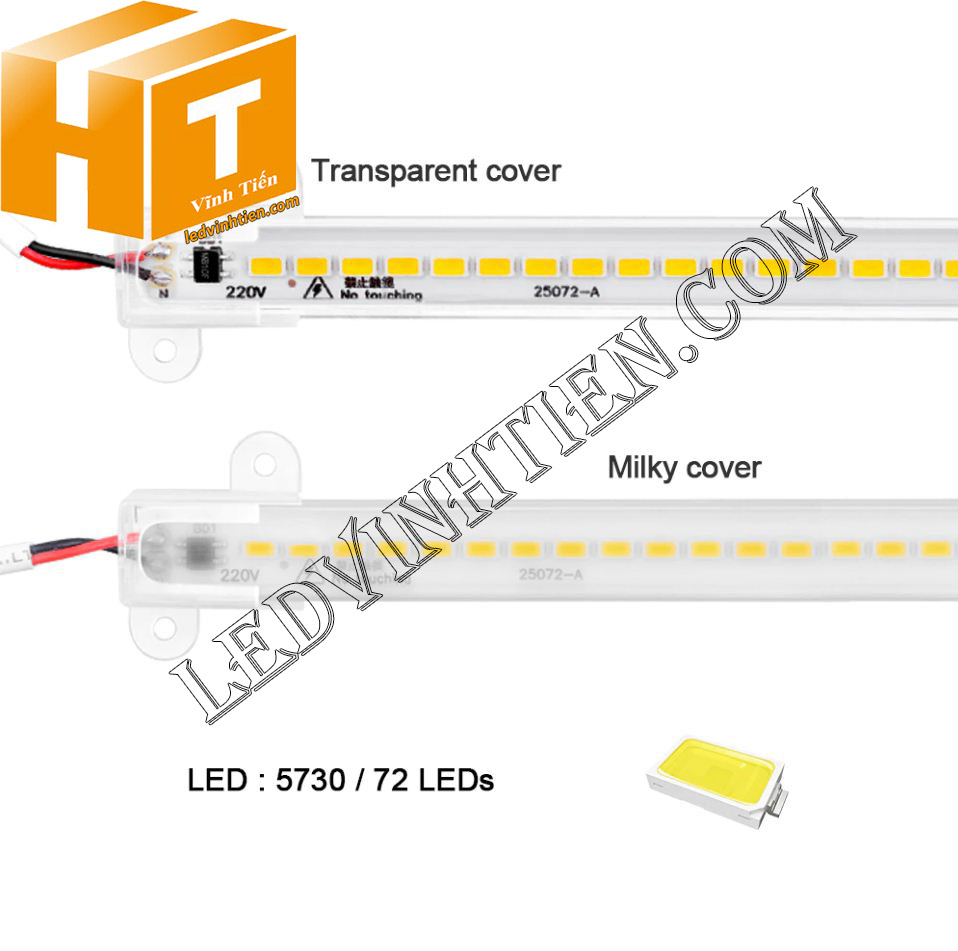 Led thanh nhôm 220V 5730 chip đôi loại tốt, giá rẻ, siêu sáng, samsung, ánh sáng trắng, vàng