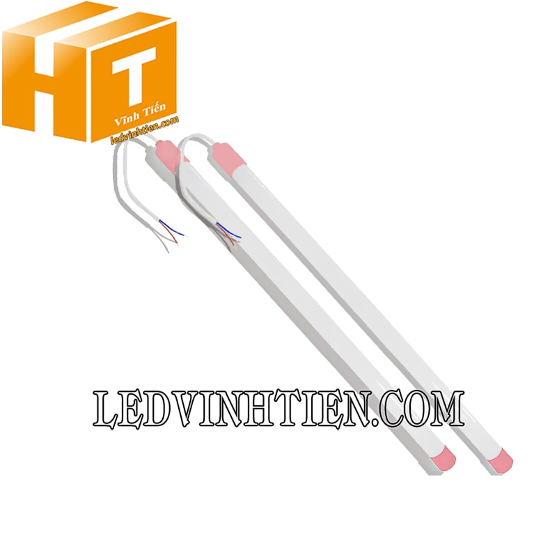 Tuýp led T8 1m2 chống nước màu hồng