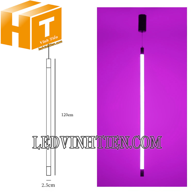 Bóng led tuýp T8 1m2 ánh sáng màu tím