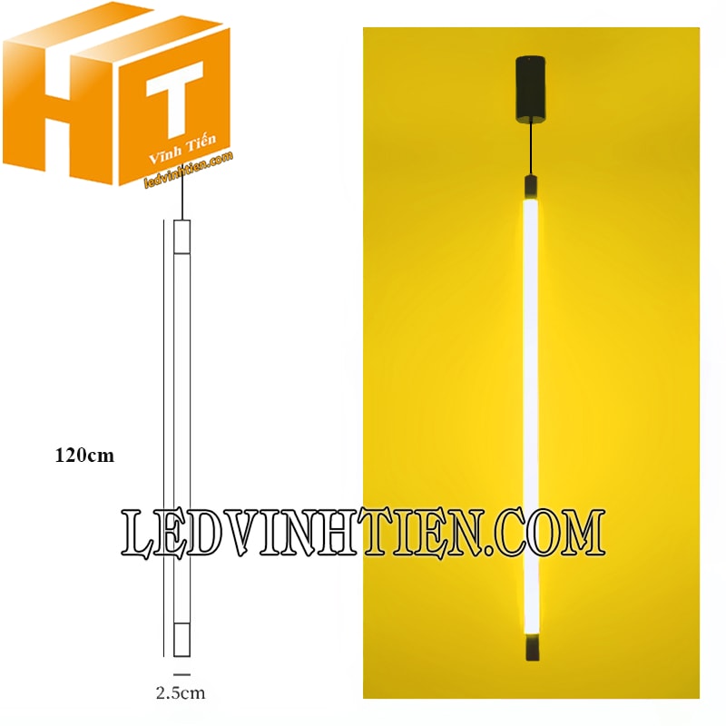 Đèn led tuýp 1m2 vàng đậm