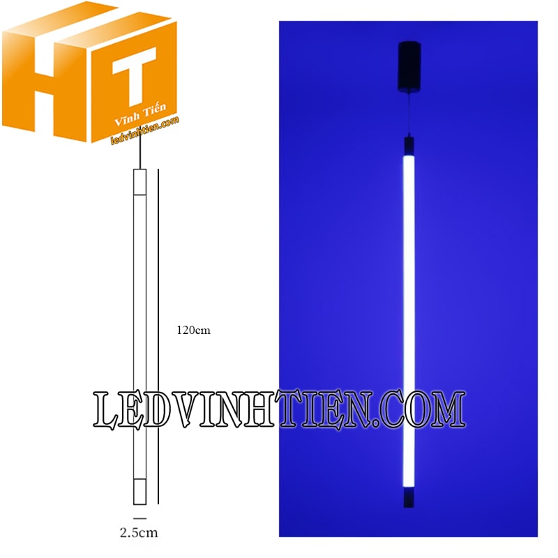 Bóng tuýp led T8 1m2 xanh dương