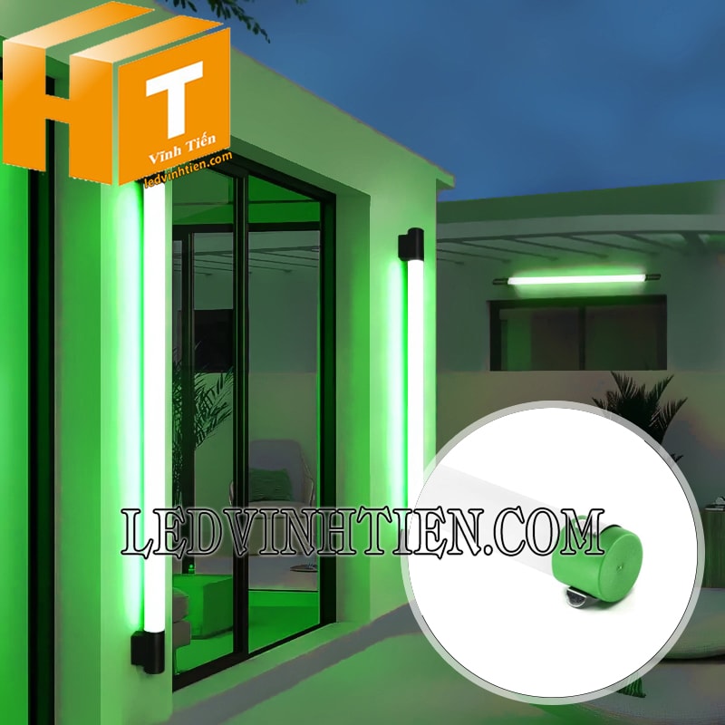 Bóng led tube xanh lá trang trí ngoại thất