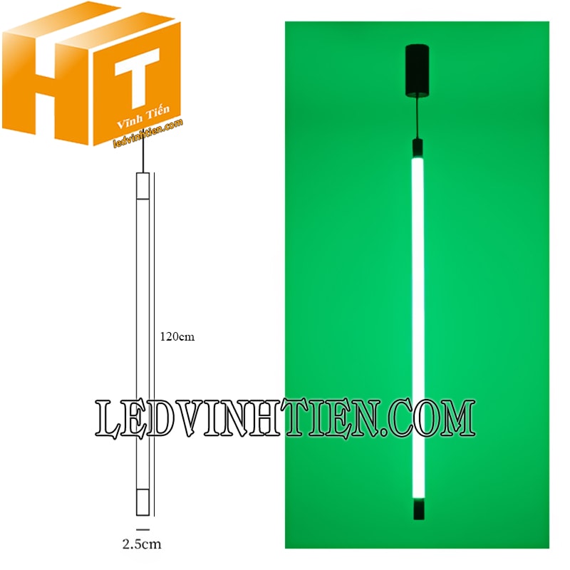 Đèn tuýp led 1m2 màu xanh lá