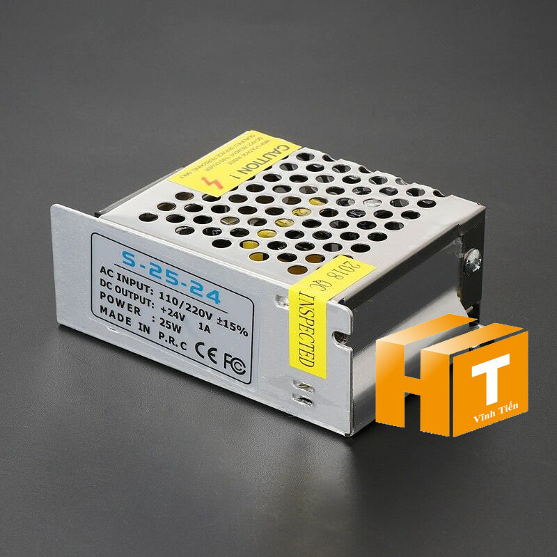 Adapter nguồn 24V 1A 24W, không quạt, cung cấp điện ổn định và an toàn.