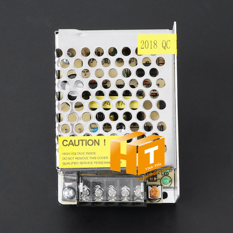 Bộ nguồn 24V 1A không quạt, công suất 24W, tối ưu cho thiết bị điện tử.