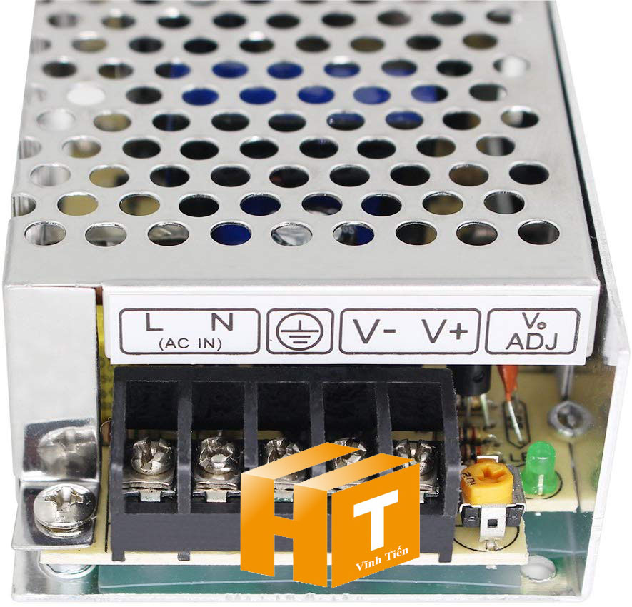 Nguồn điện 24V 1A 24W, không quạt, cung cấp điện an toàn và ổn định.