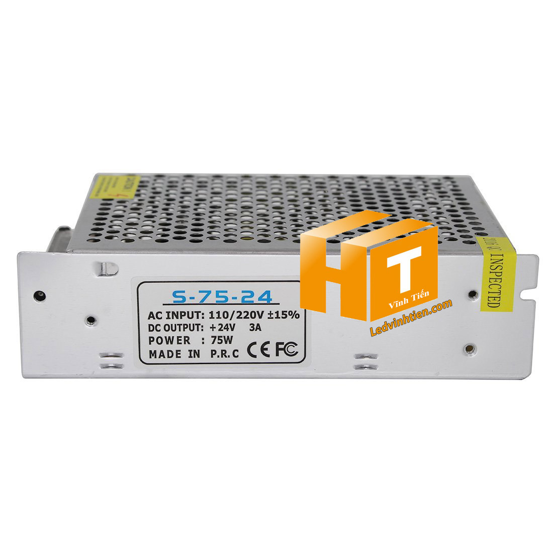 Bộ nguồn 24V 3A không quạt, tản nhiệt tốt, bảo vệ thiết bị ổn định.