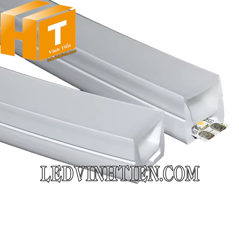 Ống luồn silicon định hình led dây dán 14x14mm