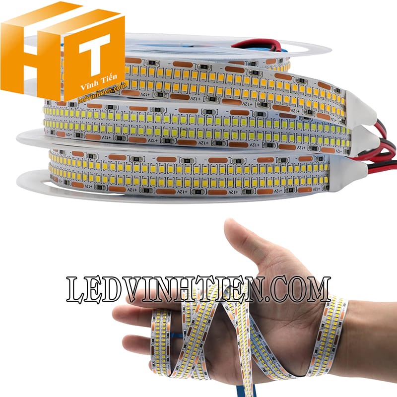 Led dây dán 2 hàng dùng cho ống luồn silicon