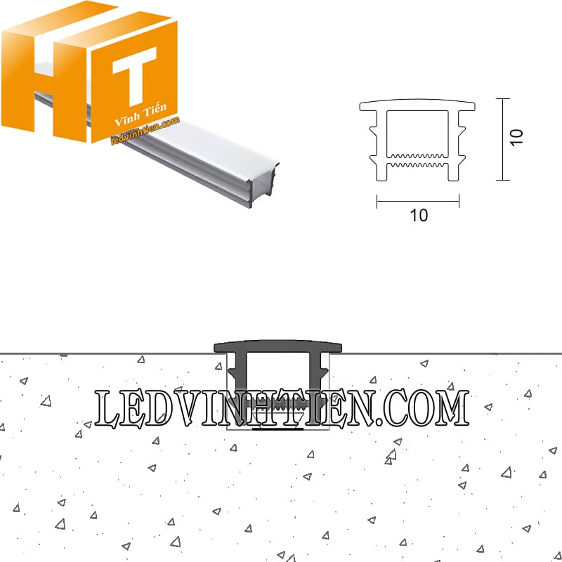 Silicon định hình âm tường 10x10mm