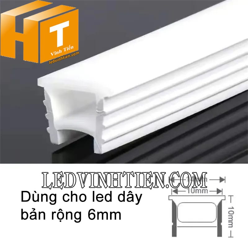 Silicon định hình YW lắp âm 10x10mm cao cấp