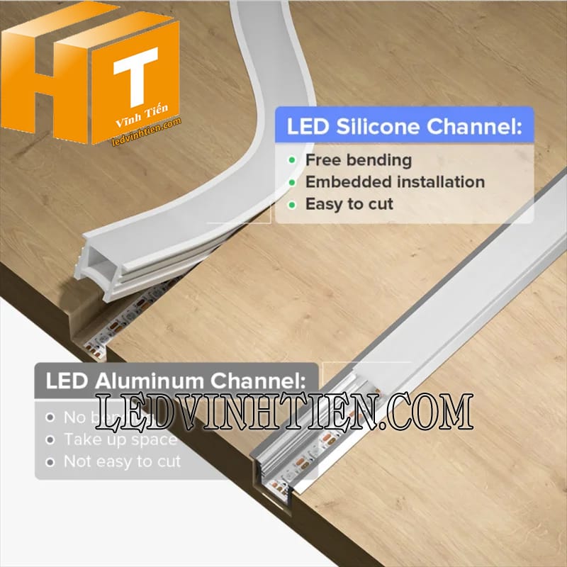 Ống luồn silicon định hình gắn âm tường 12x12mm