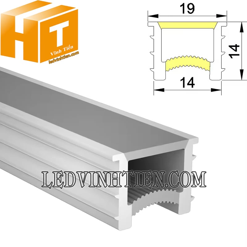 Ống silicon định hình 14x14mm âm tường