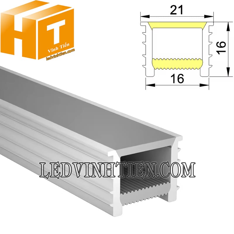 Dây silicon định hình gắn âm tường 16x16mm